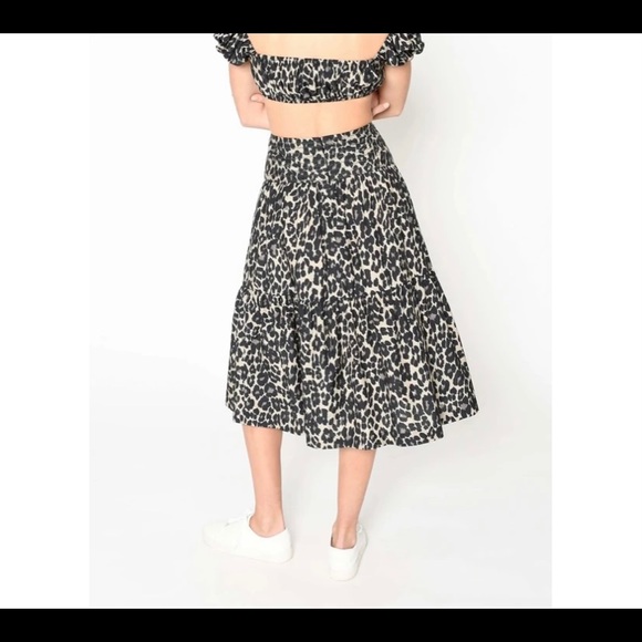 Nicole Miller cheetah midi skirt size xs - Picture 2 of 4
